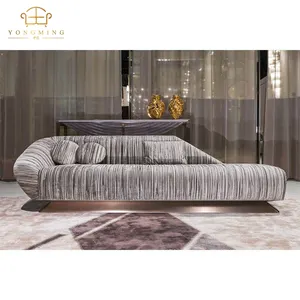 Tecido Sofá Design Italiano Sofá Set Móveis Luxury Live Room Modern Couch Home Hotel Salão de Beleza Veludo 1 Peça Modular