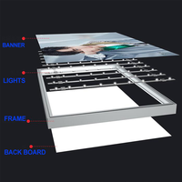 Afficheur lumineux LED pour panneau d'affichage, nouvelle sortie, forme rectangulaire, boîte lumineuse rétroéclairée, bannière publicitaire en aluminium, flamme