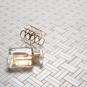 Piastrelle di mosaico di marmo bianco del mosaico della parete di marmo del cestino di pietra naturale del mosaico del secolo - Product Image 6