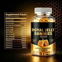 Complément alimentaire en gommes molles au gelée royale et au ginseng, marque privée OEM, soutien immunitaire, végétalien, gelée royale naturelle, halal