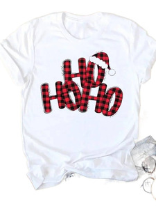 2025 venta al por mayor gran oferta de verano de alta calidad de estilo navideño Casual y de moda Street Trendsetters <span class=keywords><strong>Camiseta</strong></span> de cuello redondo para <span class=keywords><strong>mujer</strong></span> - Product Image 5