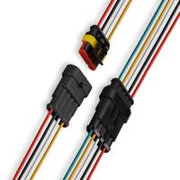 Set Konektor Tahan Air Superseal 2 3 4 Pin Silikon Tertutup untuk Sepeda Motor, Kapal, ATV
