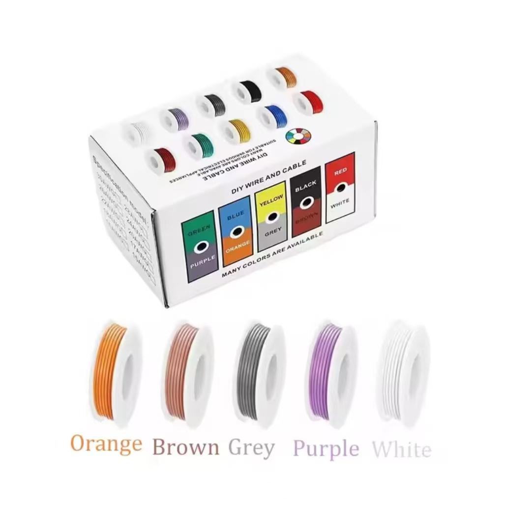 Blanc orange marron gris violet