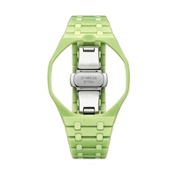 Farbenfroher ABS-Mode-Uhrenarmband + Biokeramik-Gehäuse mit Edelstahlschnalle für AP Royal Pop S-Uhr Armband für Herren und Damen