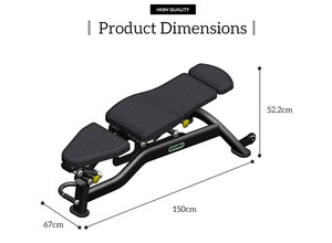 Banco de Pesas Multifuncional Ajustable VANBO para Gimnasio, Uso Doméstico/Comercial, Entrenamiento de Fuerza, Ejercicios Abdominales, Acero de Alta Resistencia - Product Image 4