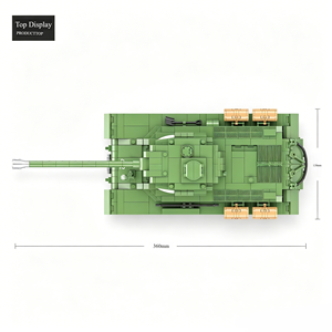 Modèle de char lourd soviétique de la Seconde Guerre mondiale à l'échelle 1:28, ensemble de blocs de construction militaires avec soldats de l'armée, <span class=keywords><strong>jouet</strong></span> de construction éducatif - Product Image 4