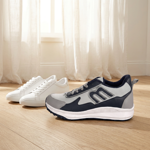 Chaussures de course en mesh respirant pour hommes, baskets à lacets, chaussures de marche décontractées à bout rond, chaussures de sport avec logo personnalisé, mesh respirant - Product Image 2