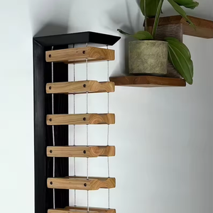 Étagère à vin, armoire de rangement à vin, étagère <span class=keywords><strong>murale</strong></span>, porte-bouteilles de whisky, porte-bouteilles de vin en bois - Product Image 1