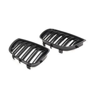 Parrilla delantera negra de doble línea para BMW E87, de plástico ABS, para la actualización del modelo Serie 1 de 2004-2007. - Product Image 3