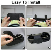 Boîte de rangement pour lunettes de soleil en cuir PU à carreaux, surface magnétique en cuir, double compartiment, pour voiture, de Guangzhou