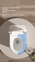 Toilette intelligente moderne, installation facile, gain de place, toilette intelligente à poser au sol pour les projets de rénovation de la maison