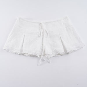 Falda mini texturizada para mujer al por mayor, cintura natural, estilo dulce y femenino, diseño casual de verano en línea A, lavable, parte inferior linda y kawaii. - Product Image 2