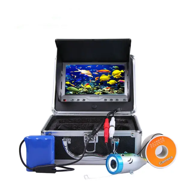 Chine haute qualité 7 ''couleur moniteur DC 12 V caméra sous-marine avec super fort 30 m câble de pêche sous-marine caméra BS-ST06A