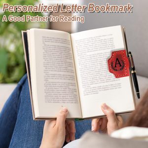 Marcadores Magnéticos Personalizados <span class=keywords><strong>con</strong></span> Portaplumas, Marcador de Cuero <span class=keywords><strong>con</strong></span> Iniciales de <span class=keywords><strong>Nombre</strong></span> de 26 Letras - Product Image 2