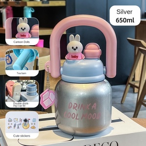 Large Capacity <strong>Children's</strong> Stainless Steel Outdoor Sports Water <strong>Bottle</strong> for Men Women Double <strong>Drinking</strong> Pot No Thermal Insulation - Product Image 6