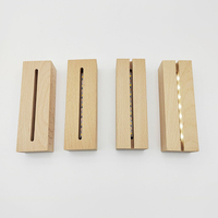 Lampe de nuit LED 3D alimentée par piles AA, base en bois, 16 couleurs, commande tactile, maison intelligente, lampes de table en acrylique