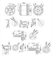 Moteur brushless TMOTOR AT3520 à arbre long, prix direct usine, personnalisé, haute poussée, pour avion RC à voilure fixe et drone, pièces de moteur