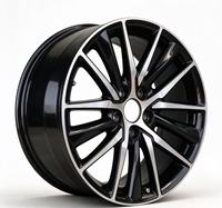 Nouvelles jantes en alliage forgé 2 pièces 25 mm multi-rayons noir brillant usiné style OEM pour voitures de tourisme quotidiennes