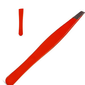 Private Label Eyebrow Tweezers Stainless Steel Eyebrow Tweezers Slant Tip With Anti Slip Grip Professional Customized Logo OEM - Product Image 6
