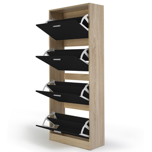 Usine directe <span class=keywords><strong>noir</strong></span> organisateur 4 portes étagère à <span class=keywords><strong>chaussures</strong></span> moderne Oem Chine prix de gros rotatif en bois stockage <span class=keywords><strong>armoire</strong></span> à <span class=keywords><strong>chaussures</strong></span> pour la maison - Product Image 1