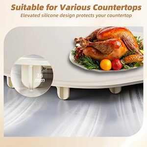 Plaque chauffante portable carrée en silicone souple, pliable, pour la maison, avec température réglable, tapis isolant alimentaire flexible et plus fin - Product Image 3