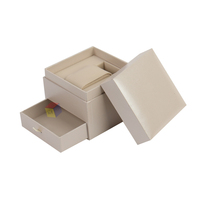 Boîte de rangement et d'exposition pour montres pour hommes, vide, de qualité supérieure, avec couvercle et base, boîtes rigides, écologiques, laminage mat