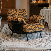 Fauteuil simple moderne en bois avec dossier inclinable pour salon, balcon, chambre et maisons d'hôtes