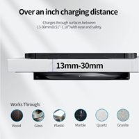 Chargeur sans fil invisible longue distance caché de 30mm/chargeur de meubles sous le bureau 10W/chargeur sans fil sous la table