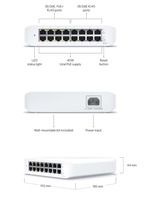 Commutateur Ethernet Gigabit PoE 16 ports Ubiquiti UniFi Switch USW-Lite-16-POE neuf d'origine