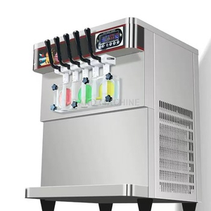 Nuova Macchina Commerciale per Gelato con Sette Gusti, Completamente Trasparente, Grande Capacità, per Gelato Soft, Caffè, Torte e Tè al Latte - Product Image 2