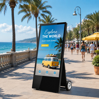 Pantalla Digital para Exteriores de 1500 Nits, 55 Pulgadas, Alto Brillo, Animación Publicitaria, Portátil, para Promoción de Restaurantes, Elevadores