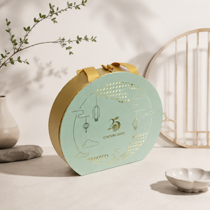 Caja Redonda de Papel Rígido Plano de Lujo Personalizada con Bandejas Interiores y Asa de Cinta, Empaque Ecológico para Confecciones Especiales - Product Image 2