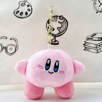 Pendentif en peluche Kirby étoile mignon et kawaii, jouet de dessin animé jaune, porte-clés, cadeau de Noël et d'anniversaire pour enfants