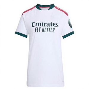 Emirates Fly Better Camiseta de fútbol para hombre, blanca, manga corta, cuello en V, poliéster, verano, absorbe la humedad, ajuste regular - Product Image 1