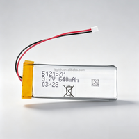 Batterie au lithium polymère rechargeable 3,7 V 640 mAh, batterie Li-ion en pochette pour traceur GPS, enregistreur, microphone Bluetooth