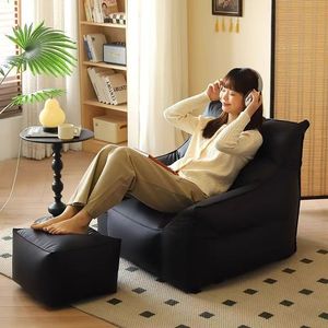 Lazy Electric Leather Sofa <strong>Bean</strong> <strong>Bag</strong> Lying Sleepable Tatami Cream Style Bedroom Living Room Balcony Leisure Chair Single Sofa - Product Image 2