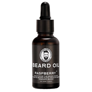 Kit d'huile de croissance de barbe rafraîchissante et hydratante à la framboise pour hommes, végan - Product Image 1