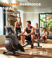 Máquina de remo de aire portátil, equipo de Fitness para gimnasio, máquina de remo Magnética Cardiovascular para ejercicio de gimnasio en casa