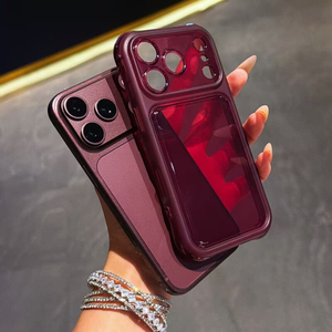 เคสโทรศัพท์ซิลิโคนใสกันกระแทกแบบถุงลมนิรภัยสำหรับ iPhone 17 16 Pro, เคส iPhone 18 Pro Max ป้องกันกล้อง สีเชอร์รี่ - Product Image 1