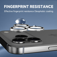 Protection d'objectif d'appareil photo en verre HD haute transparence en aluminium, film trempé pour caméra arrière pour iPhone 16 17 Pro Max