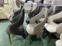2025 moderne en acier inoxydable velours chaise de salle à manger élégant côté chaises maison bureau hôtel mariage salon loisirs meubles