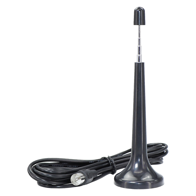 VHF174-230/UHF470-862 Digital Antenna 4K HD Retractable Telescopic with HDTV Radio Amplifier CD Desk Indoor/Outdoor TV Antenna