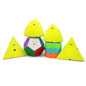 AMAZON Hot Sale QY Toys Speed Cube 3x3 2x2 4x4 5x5 6x6 Pyraminx Megamin Skewb Mirror Keychain Rubiks Cube Magic Cube