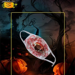 Masque de vampire d'Halloween et gants de sang en PVC blanc, accessoires de costume pour les farces de fête, film d'horreur - Product Image 2