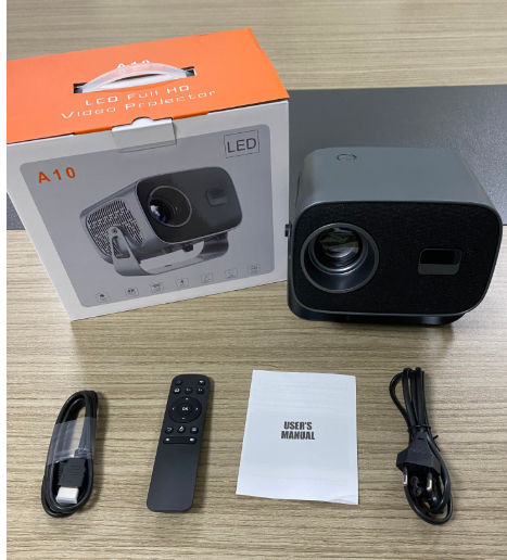 A10 Cross Border Home Theater Projector HD Android Portable Small Mini for Family Gathering Movie Night