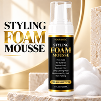 Mousse coiffante naturelle pour cheveux, mousse définissante pour boucles, tenue ferme, hydratante, sans flocons, produit professionnel pour les boucles