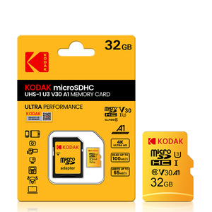 การ์ดหน่วยความจำ KODAK 32GB TF สำหรับโทรศัพท์มือถือและการบันทึกวิดีโอ 4K Ultra HD - Product Image 1