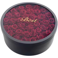 Boîte à chapeau de luxe personnalisée en carton suédé, boîte cadeau ronde extra large, boîte cadeau ronde en carton pour fleurs avec couvercle