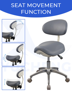 Tabouret ergonomique de clinique dentaire en cuir microfibre, chaise de dentiste/médecin en mousse haute densité - Product Image 5