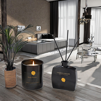 Ensemble de bougies diffuseur de parfum en cire de soja à label privé en gros, longue durée, luxe, boîte cadeau pour cadeaux de mariage, décoration de la maison, huile